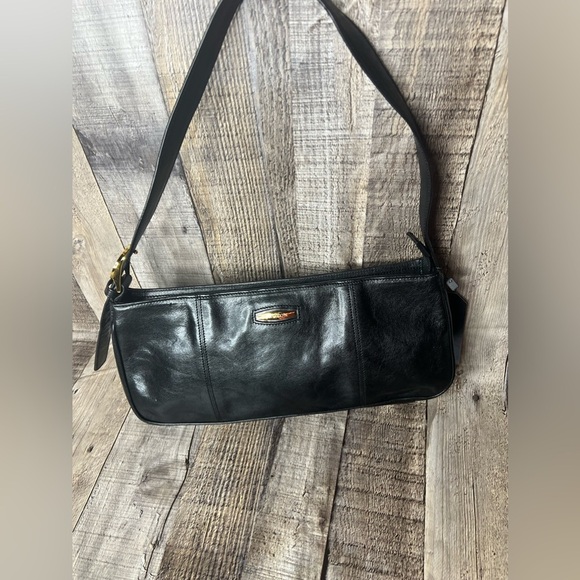 Oroton black leather shoulder handbag - Picture 12 of 15